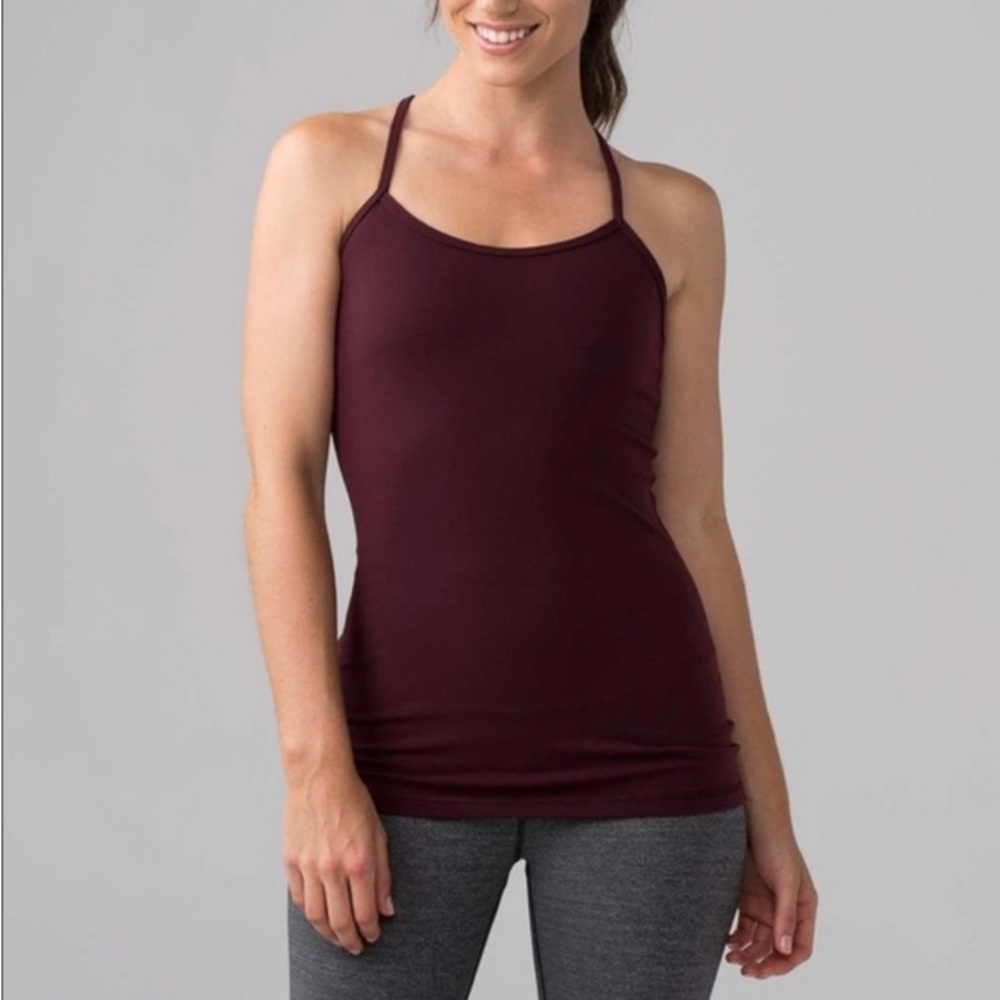Lululemon Power Y Burgundy Tank Top